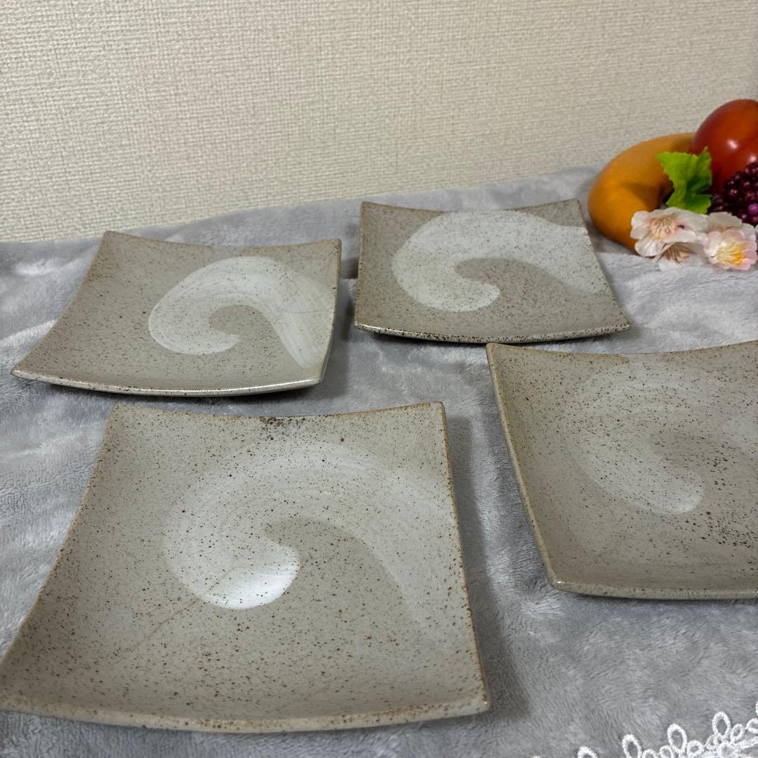 ★おまとめ割 SALE開催中★ f2 お洒落で可愛い和風の角皿4点セット