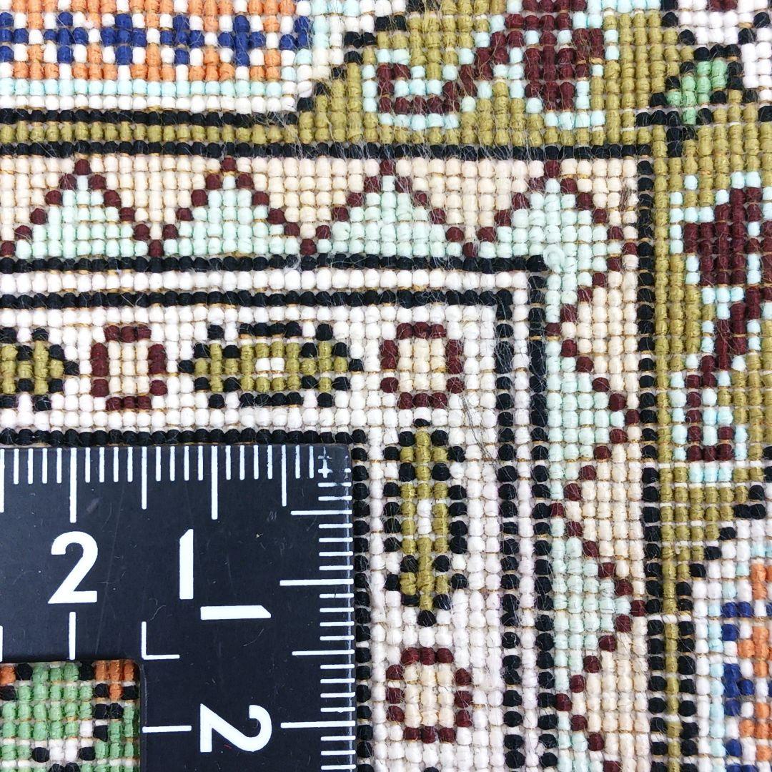 Y3371 高級ペルシャ絨毯 クム ババイ工房 シルク 手織り81万ノット