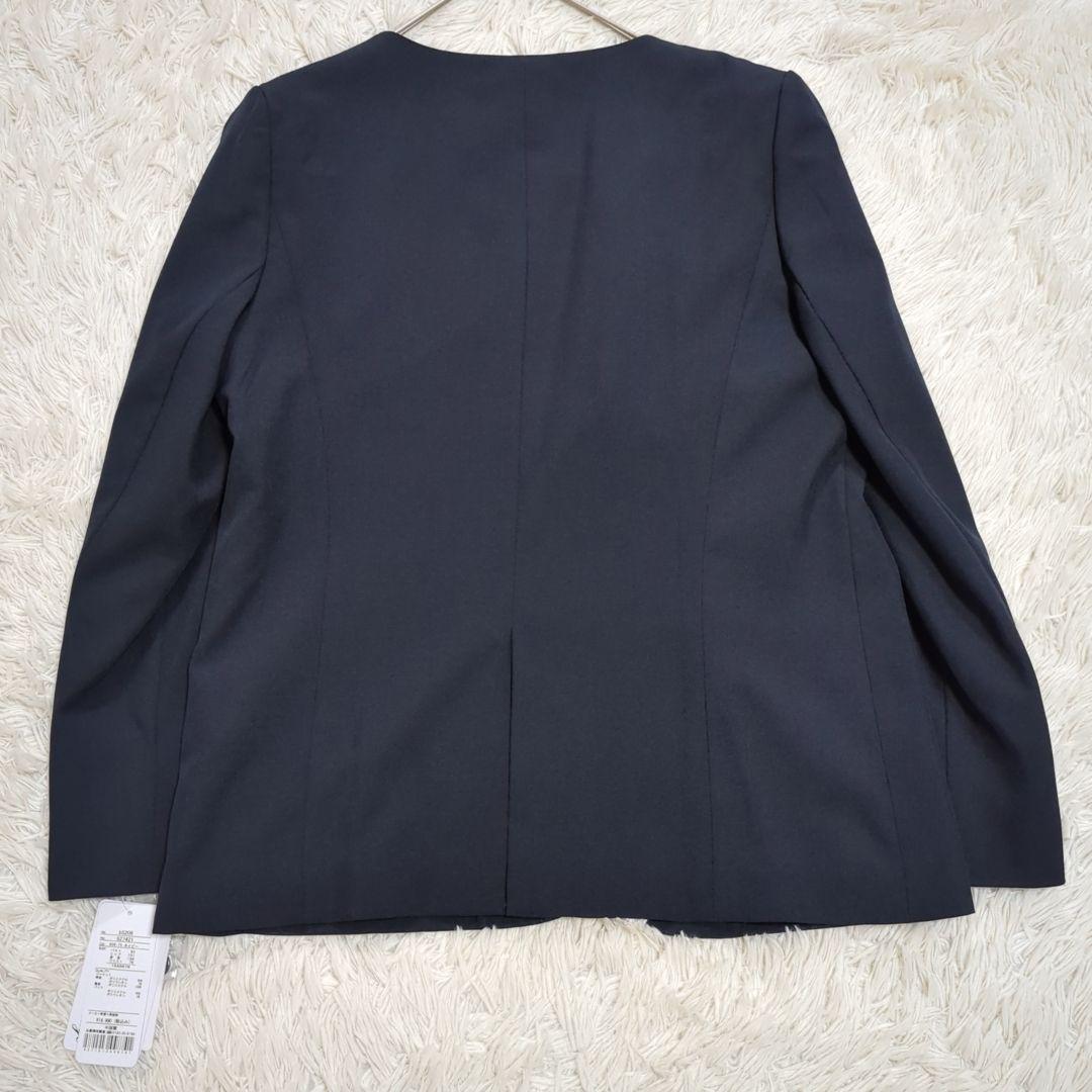 新品 アッドルージュ 15 ノーカラーパンツスーツ 洗える 大きいサイズ