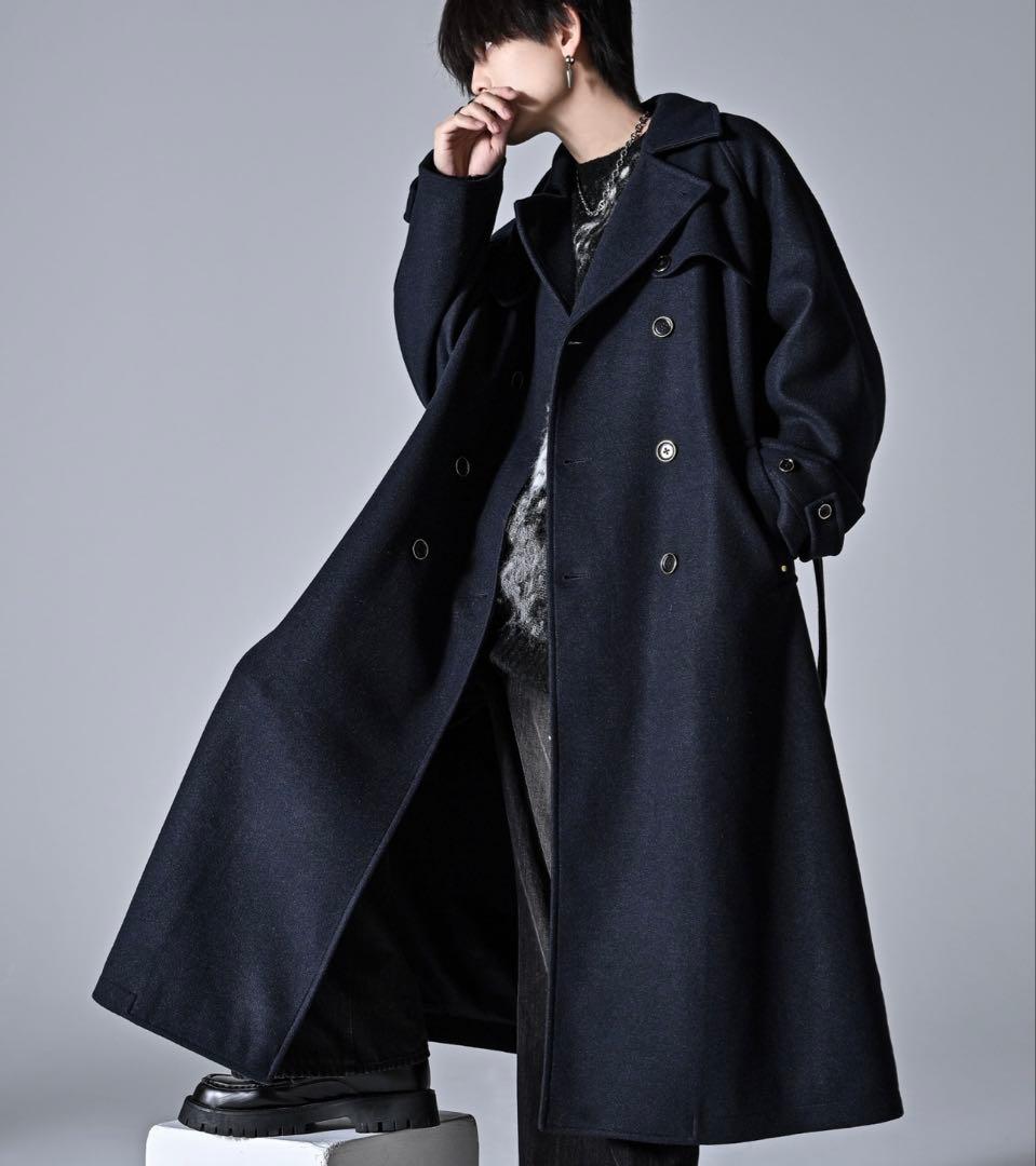 【きりと】THE LONG COAT/ザ ロングコート ネイビー