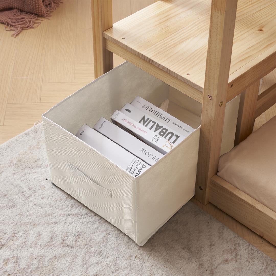 天然木ロフトベッド 階段付き 木製北欧風 大人 ベッド コンパクト　2COLOR