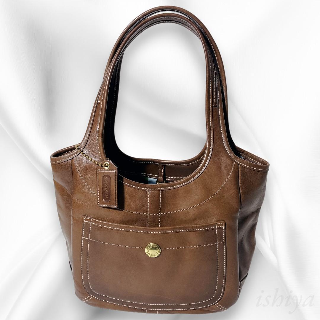 【希少・美品】オールドコーチ ショルダーバッグ　ブラウン　レザー　トートバッグ