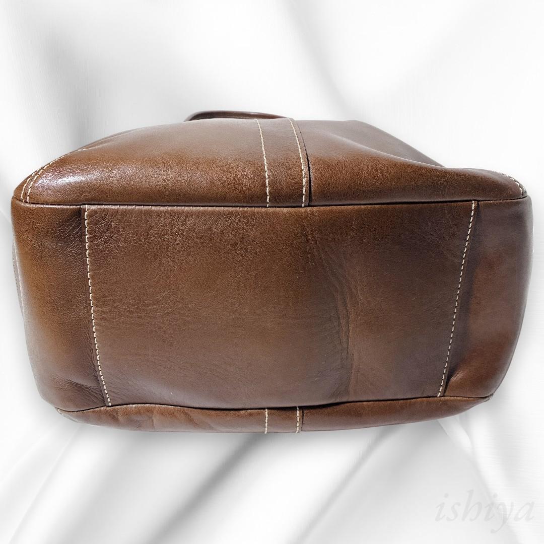 【希少・美品】オールドコーチ ショルダーバッグ　ブラウン　レザー　トートバッグ