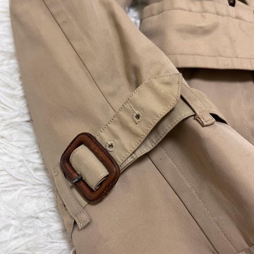 【美品】バーバリー　トレンチコート　ロング　ノバチェック　ベルト　ハニーベージュ