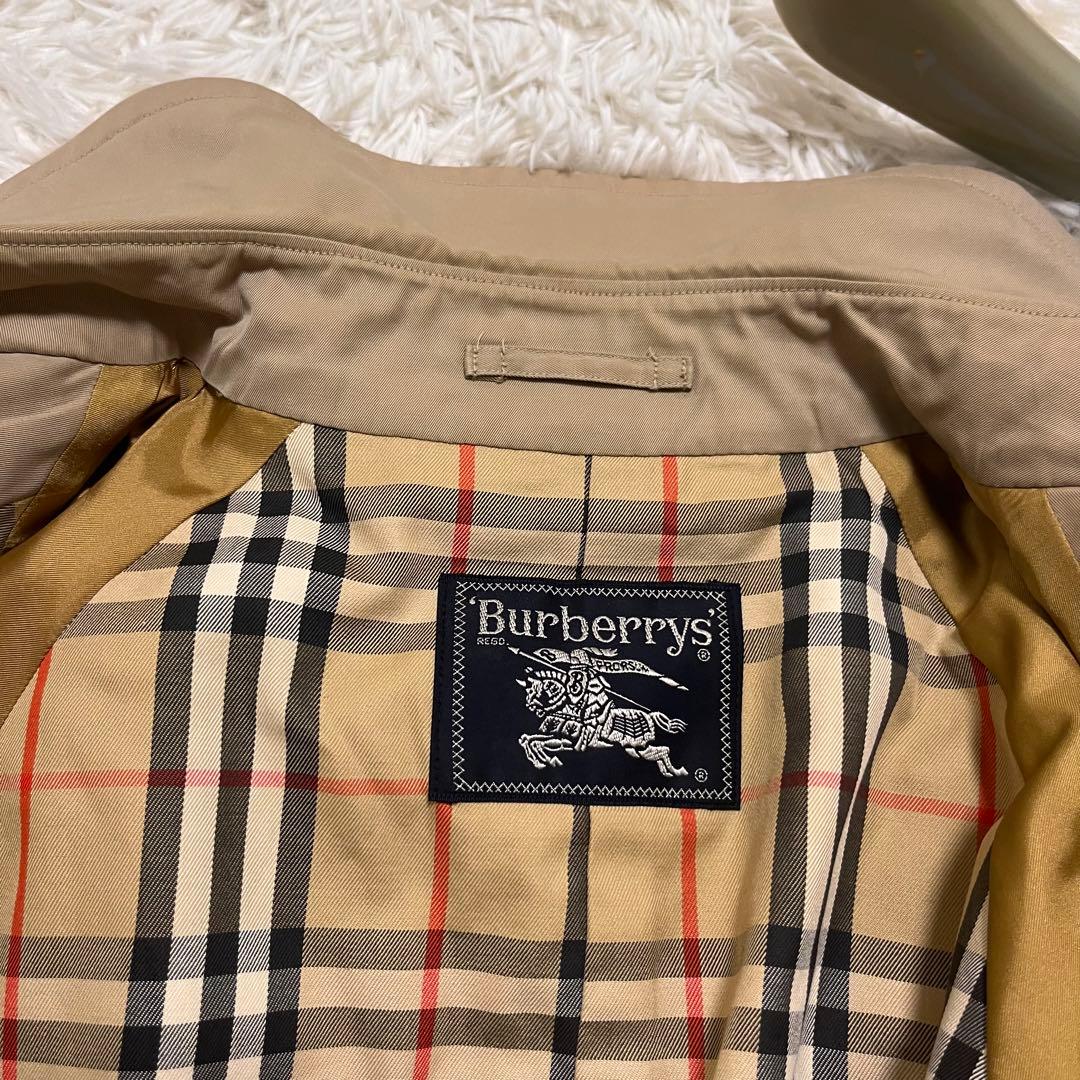 【美品】バーバリー　トレンチコート　ロング　ノバチェック　ベルト　ハニーベージュ