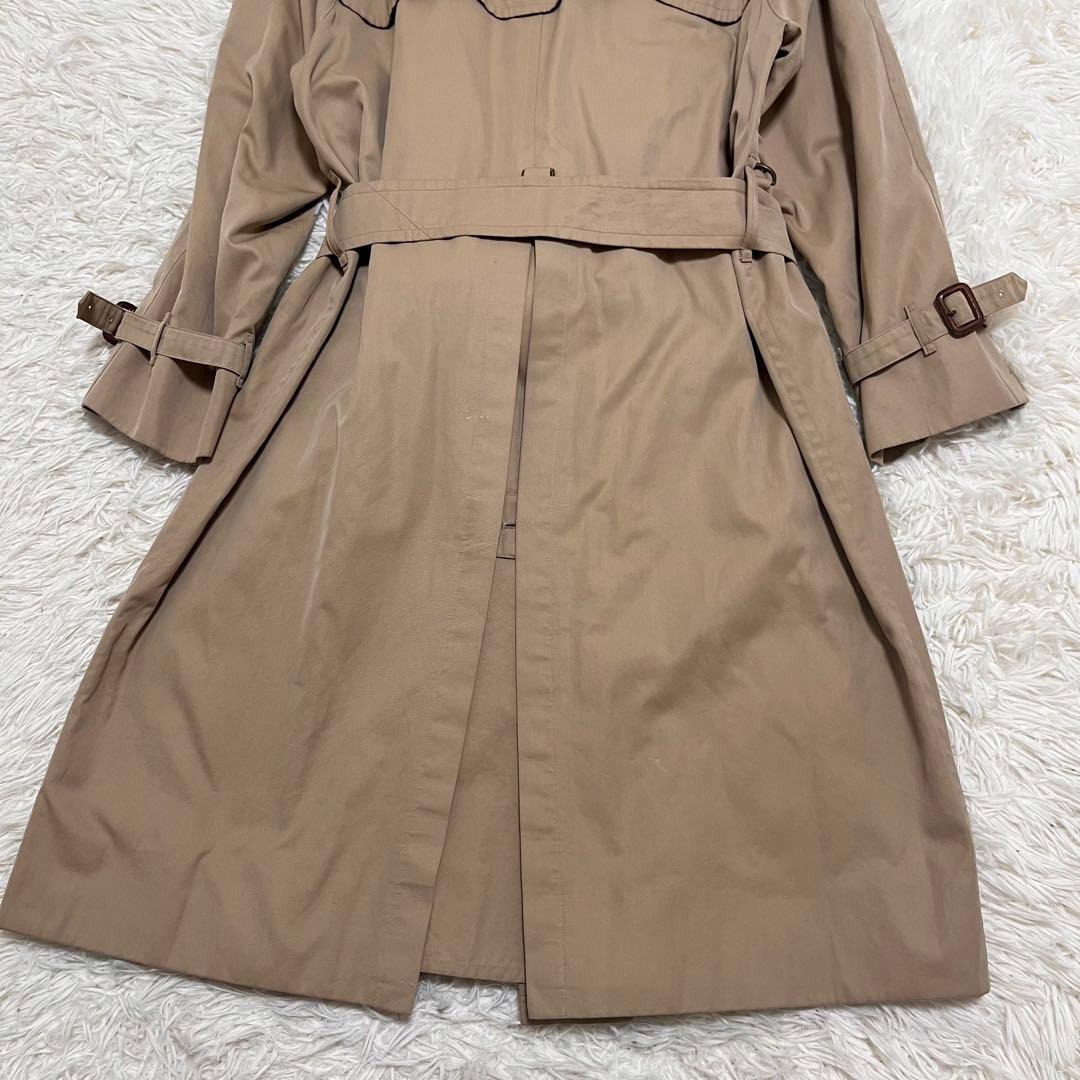 【美品】バーバリー　トレンチコート　ロング　ノバチェック　ベルト　ハニーベージュ