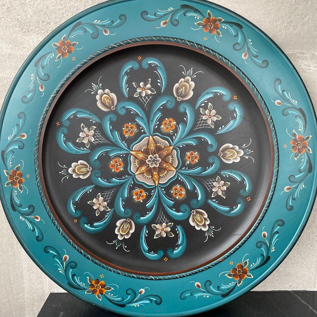 トールペイント(ローズマリング) プレート特大