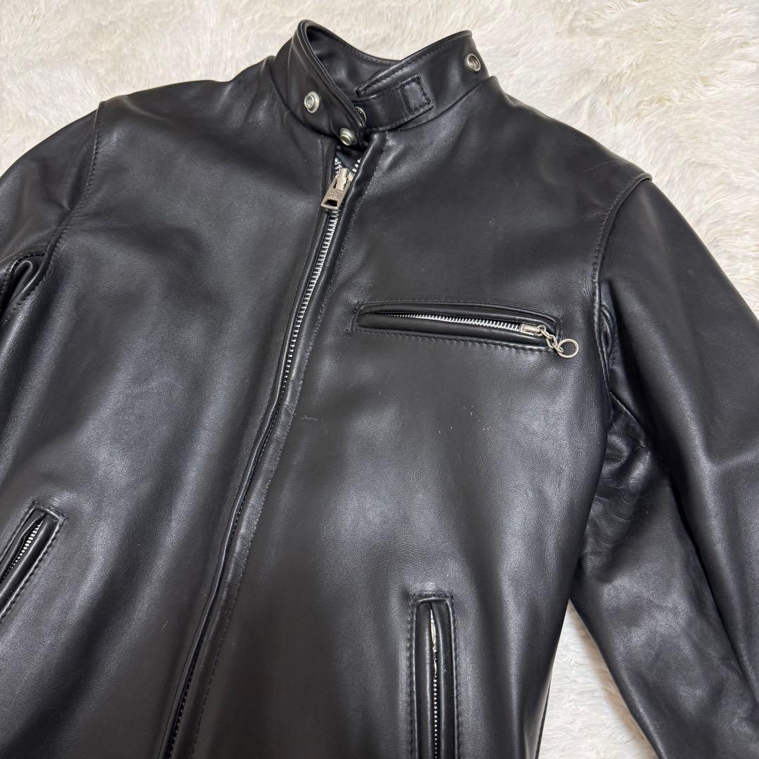schott USA製　2way ファーインナー付き　レザージャケット　34