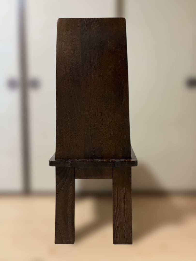 アンティーク　木製ダイニングチェア　無垢材ダークブラウン　（株）アサヒ