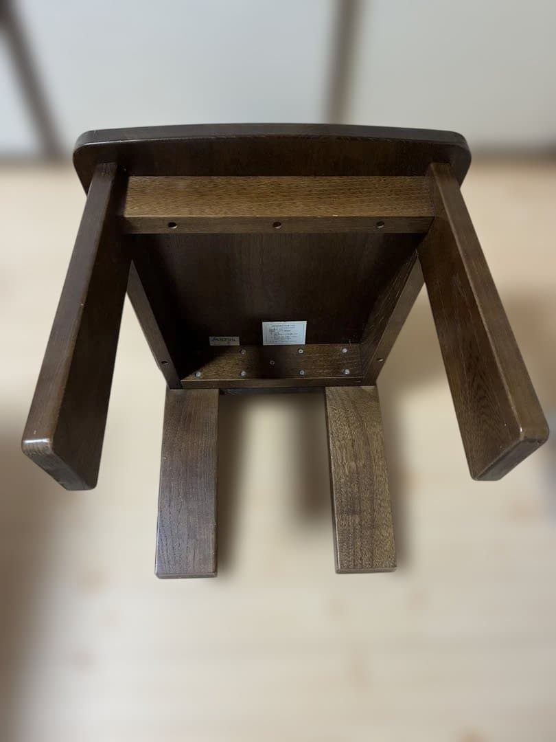 アンティーク　木製ダイニングチェア　無垢材ダークブラウン　（株）アサヒ