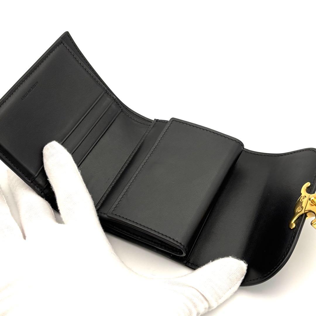 ⭐️箱付美品⭐️セリーヌ 折り財布 ブラック 黒 スモールフラップウォレット レザー