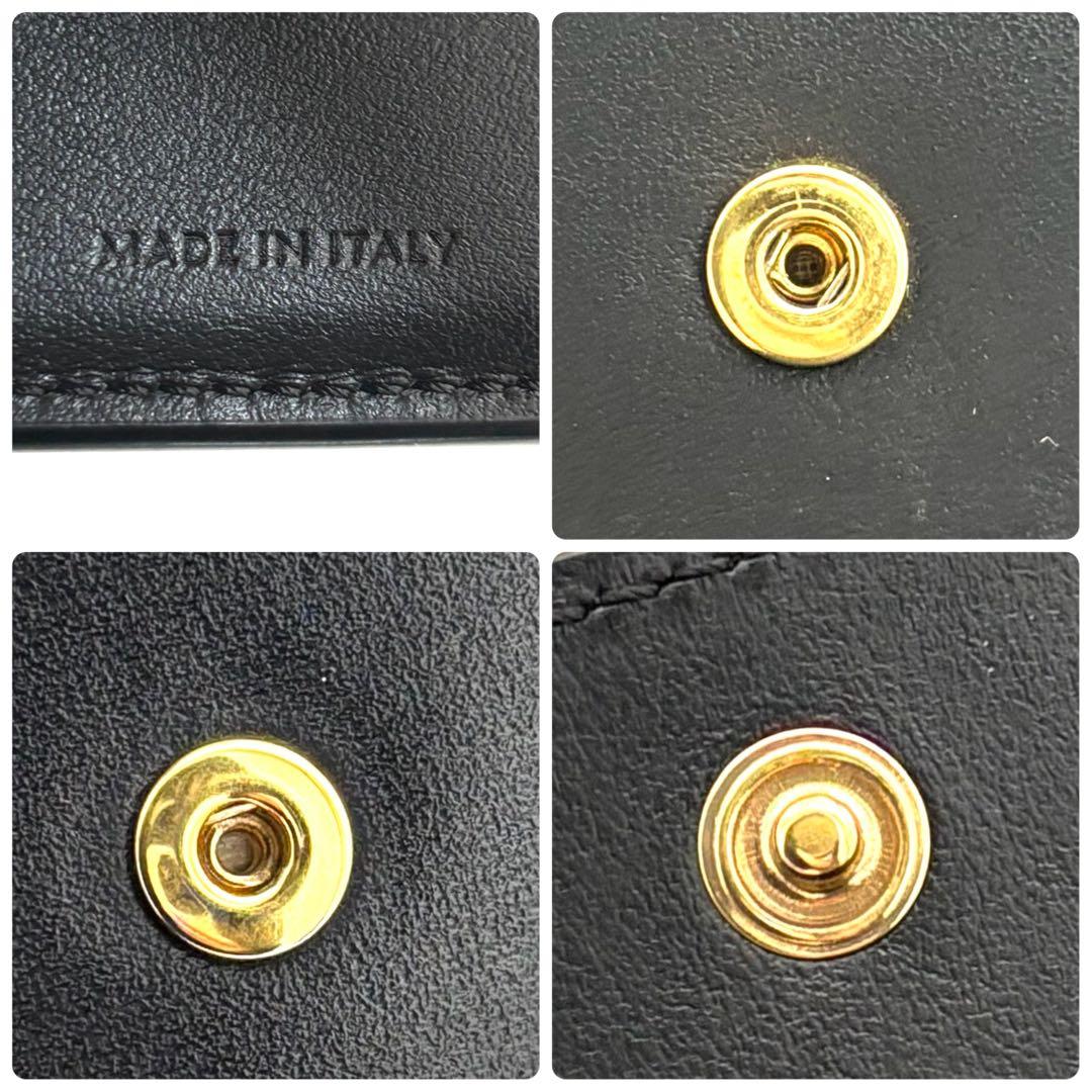 ⭐️箱付美品⭐️セリーヌ 折り財布 ブラック 黒 スモールフラップウォレット レザー