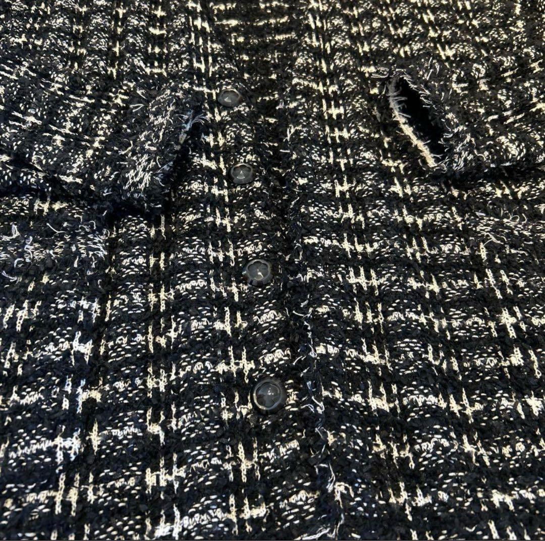 DISCOVERED ツイードニットカーディガン