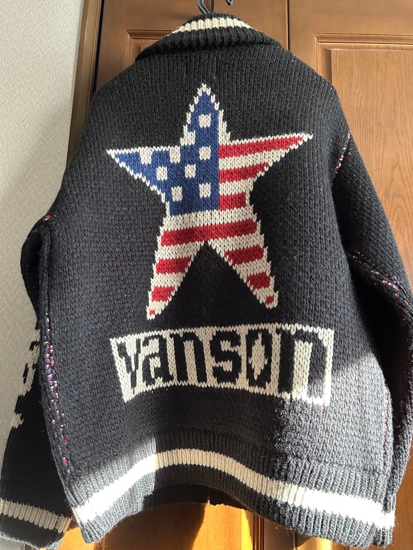 vanson カウチンニット L 黒