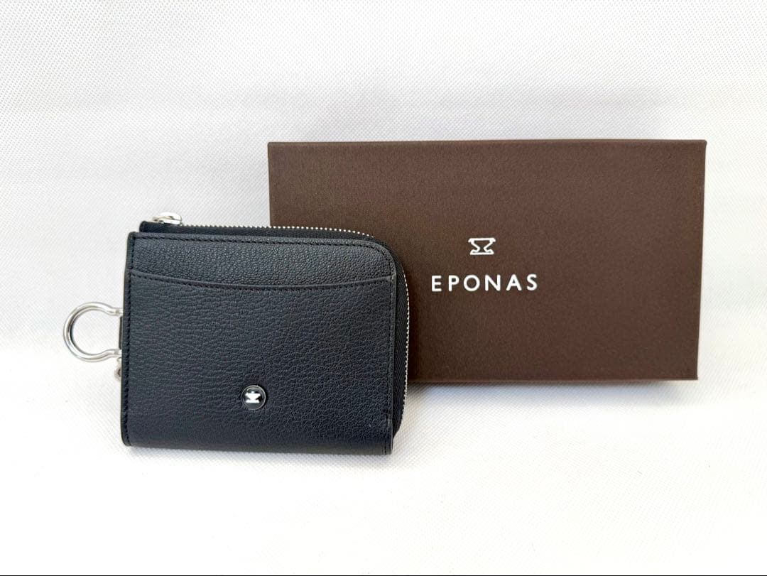 新品未使用　eponas ジップレザーウォレット AirTagポケット付