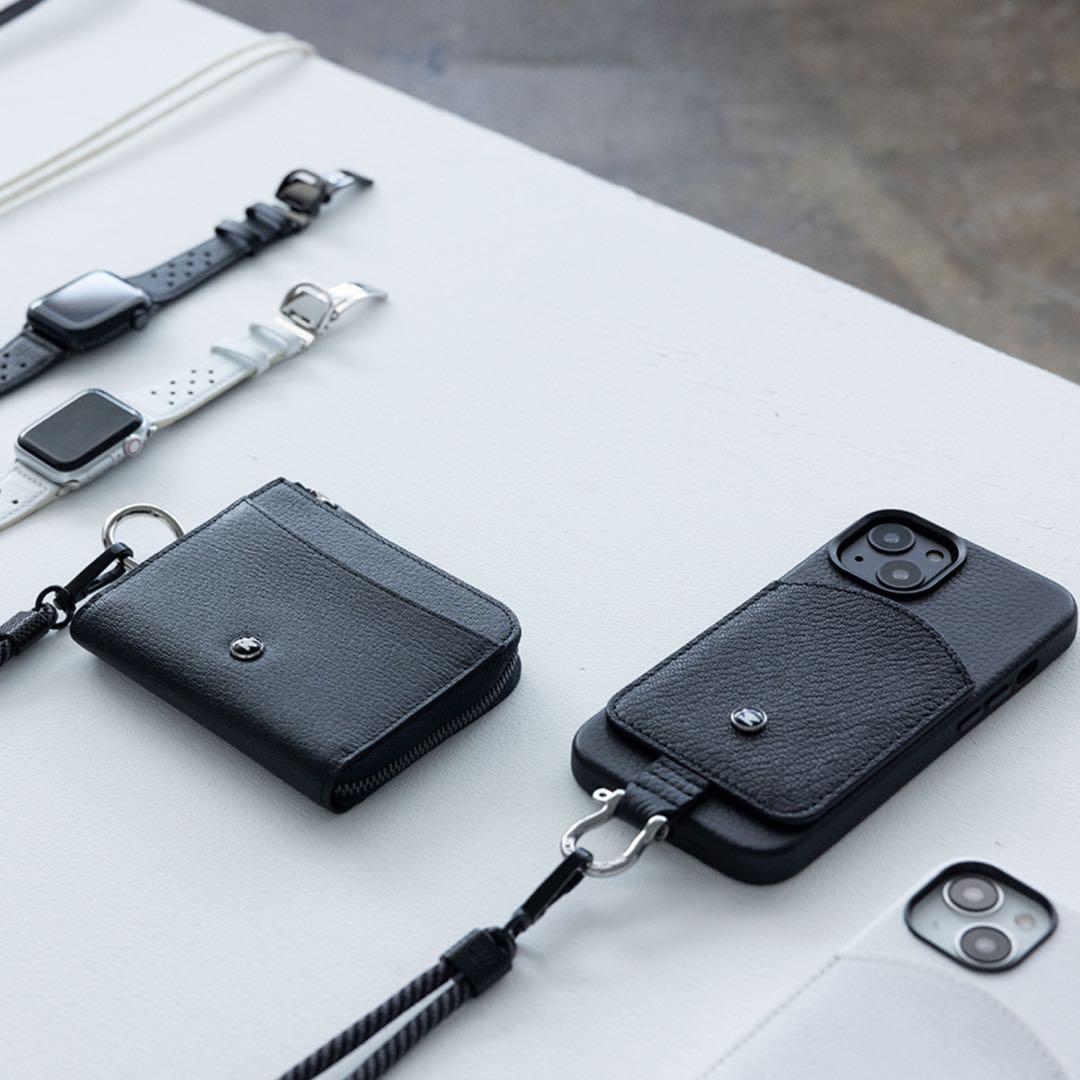 新品未使用　eponas ジップレザーウォレット AirTagポケット付