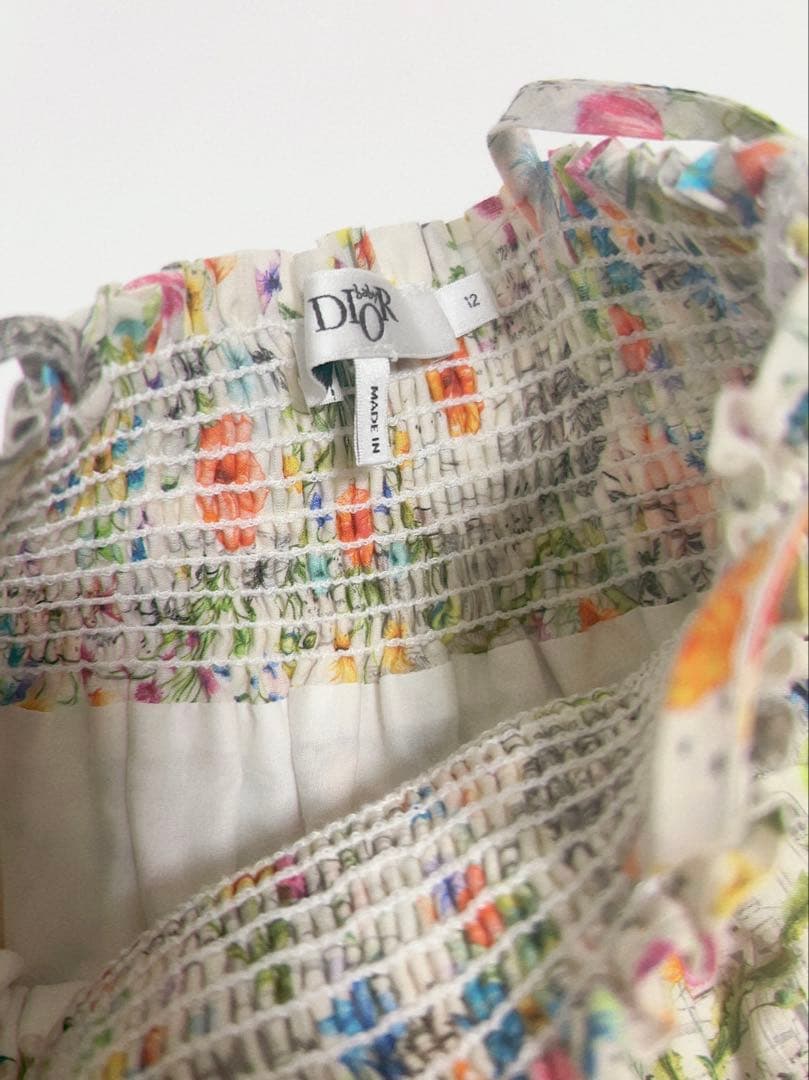 baby Dior 花柄 スモッキング ワンピース チュニック 12