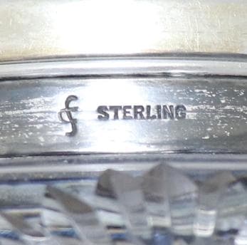 オールド・バカラ 純銀装飾蓋物 シルバー925 パウダーケース ボンボニエール