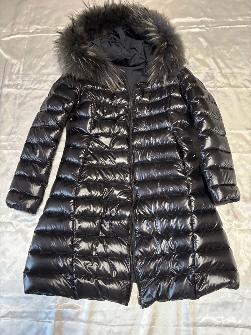 TATRASブラック フード付き ロングダウンジャケット