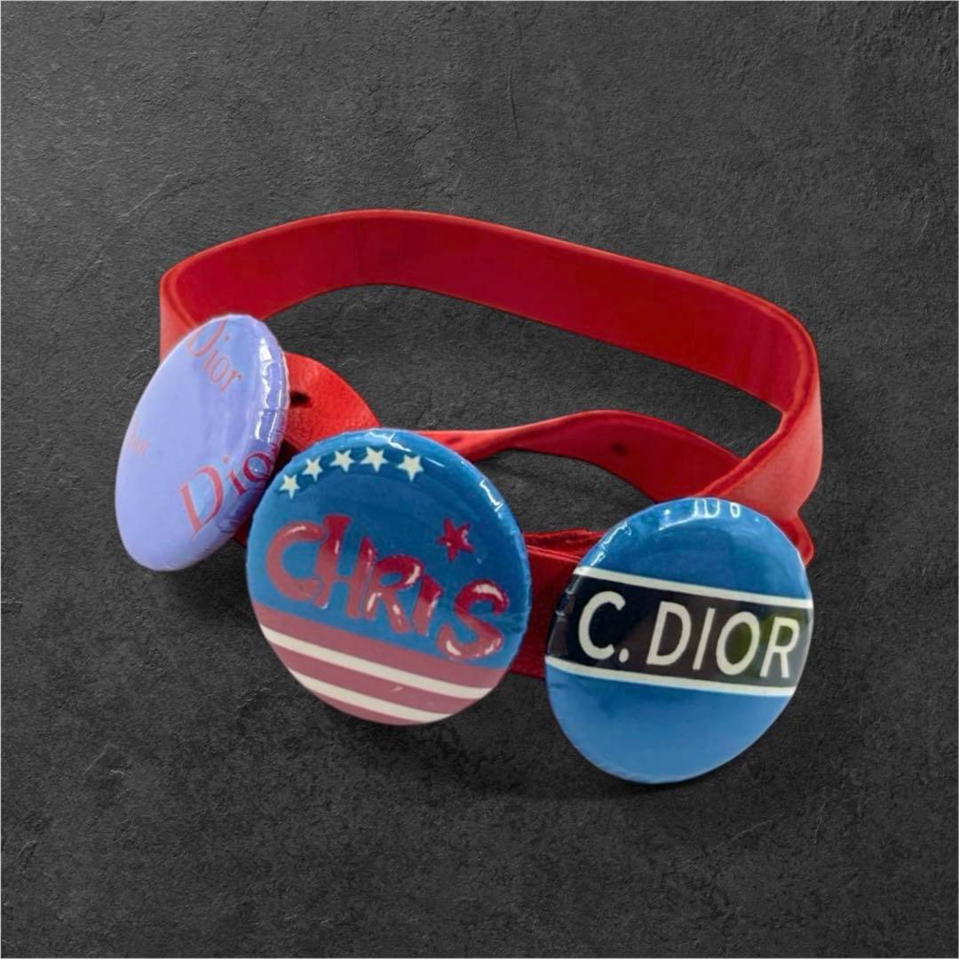 クリスチャンディオール 510 ブレスレット 缶バッジ ラムレザー