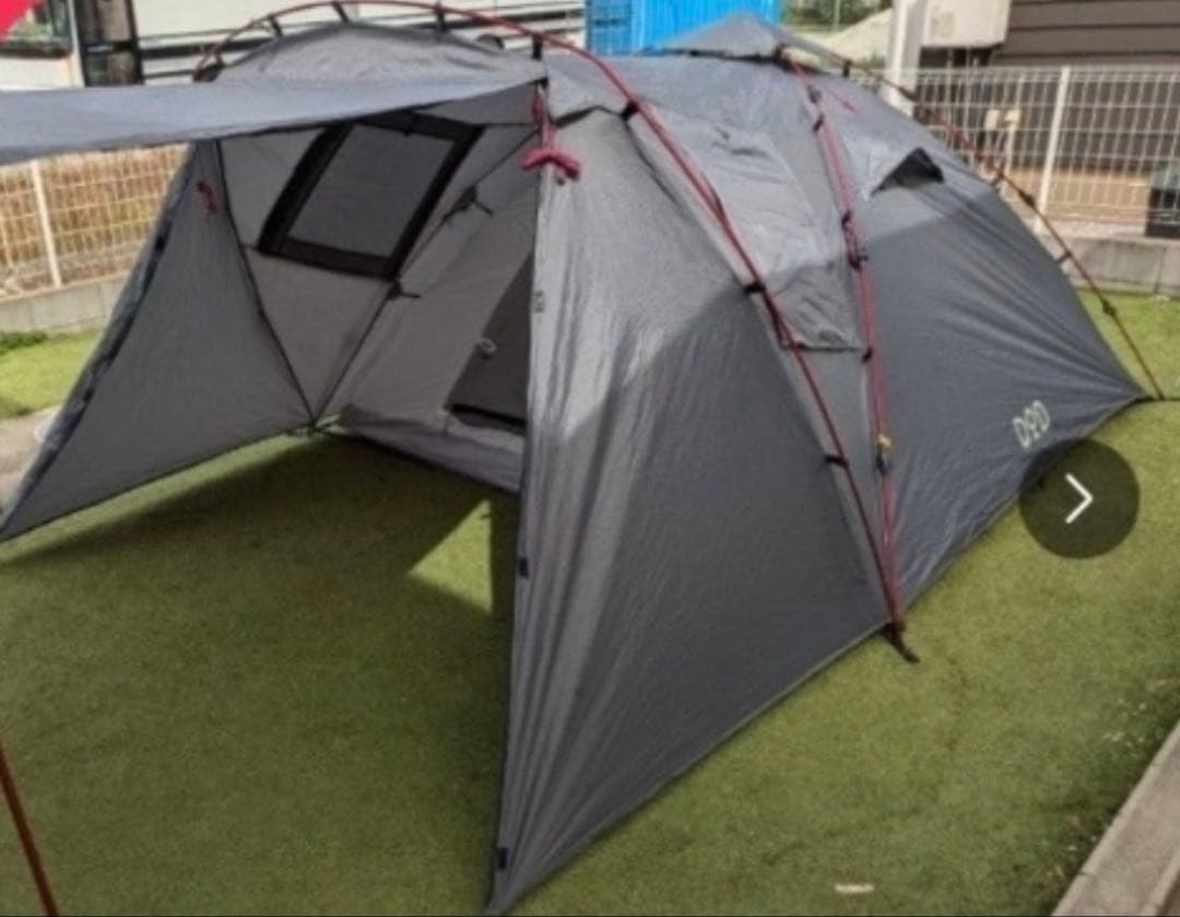 【中古】DOD タンデム　ライダース　テント　グレー　3人用　生産終了　レア