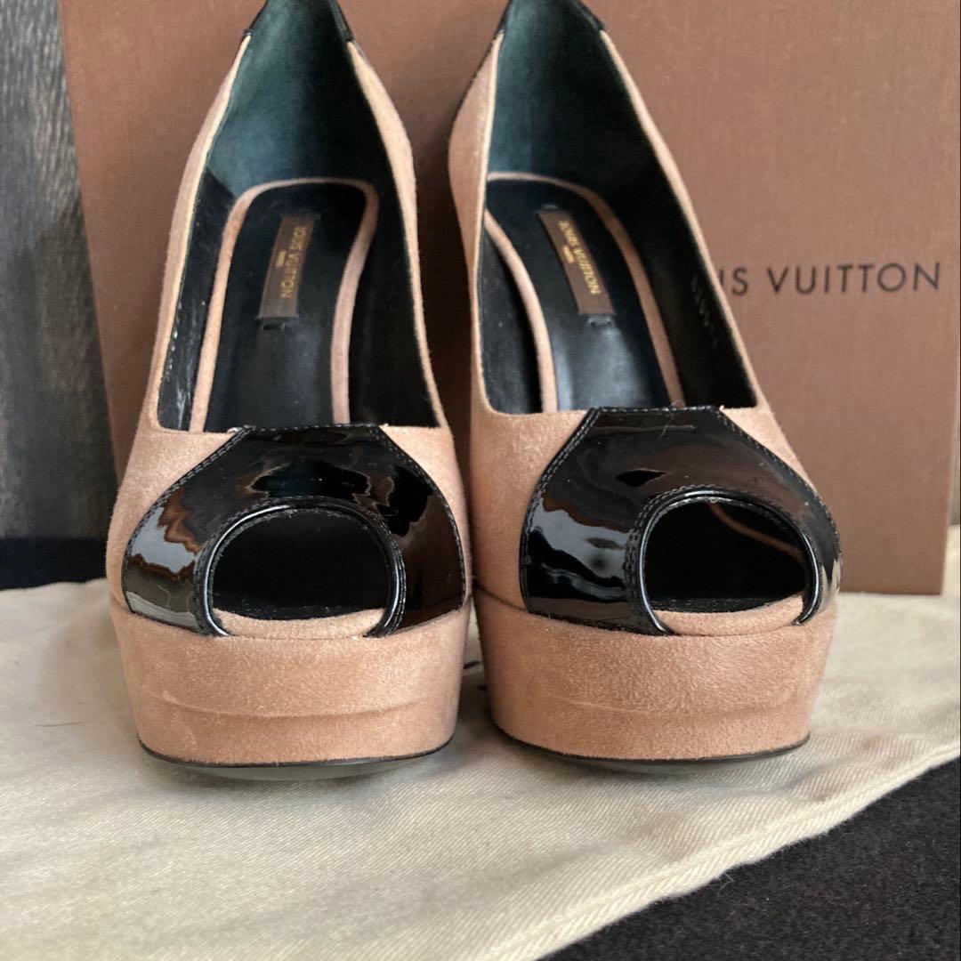 いちご LOUIS VUITTON 新品同様 パンプス 厚底 バイカラー