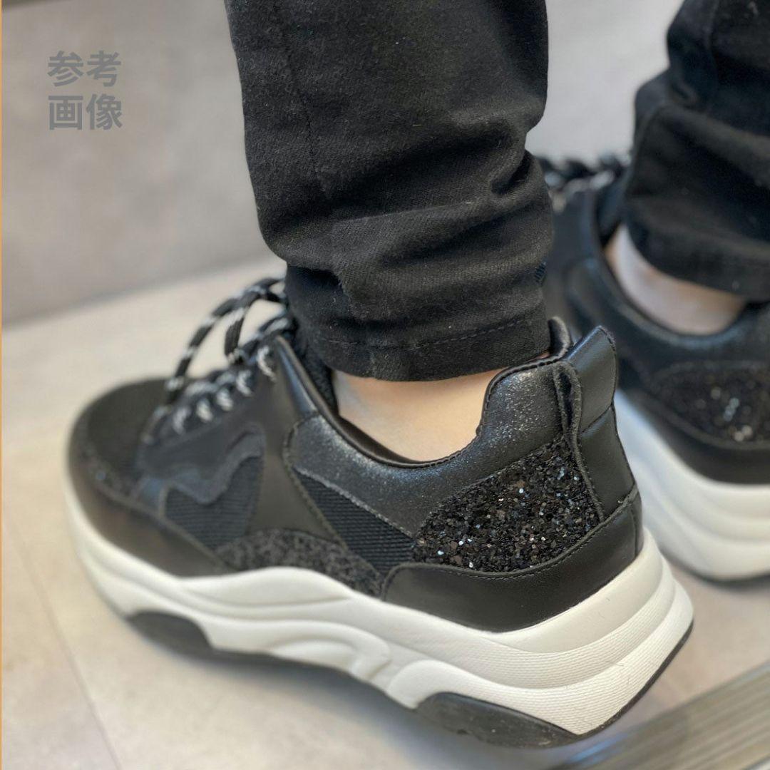 大人気モデル【美品】+diana 厚底ダッドスニーカー グリッター 足長美脚効果