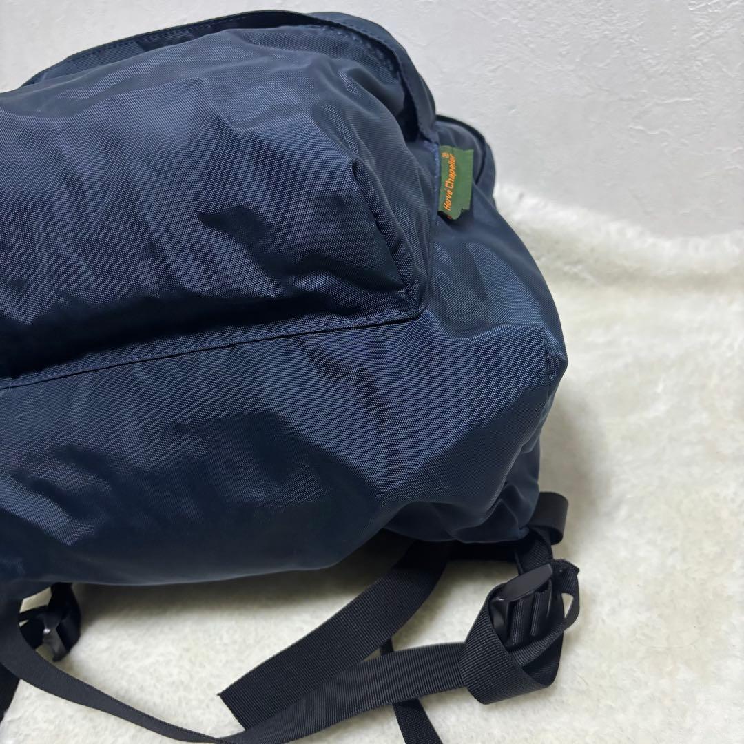希少　エルベシャプリエ　978N デイパック　リュック　ナイロン　ネイビー