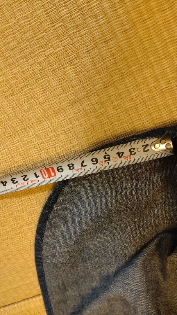 美品♪45R デニムブルー 長袖ワンピース