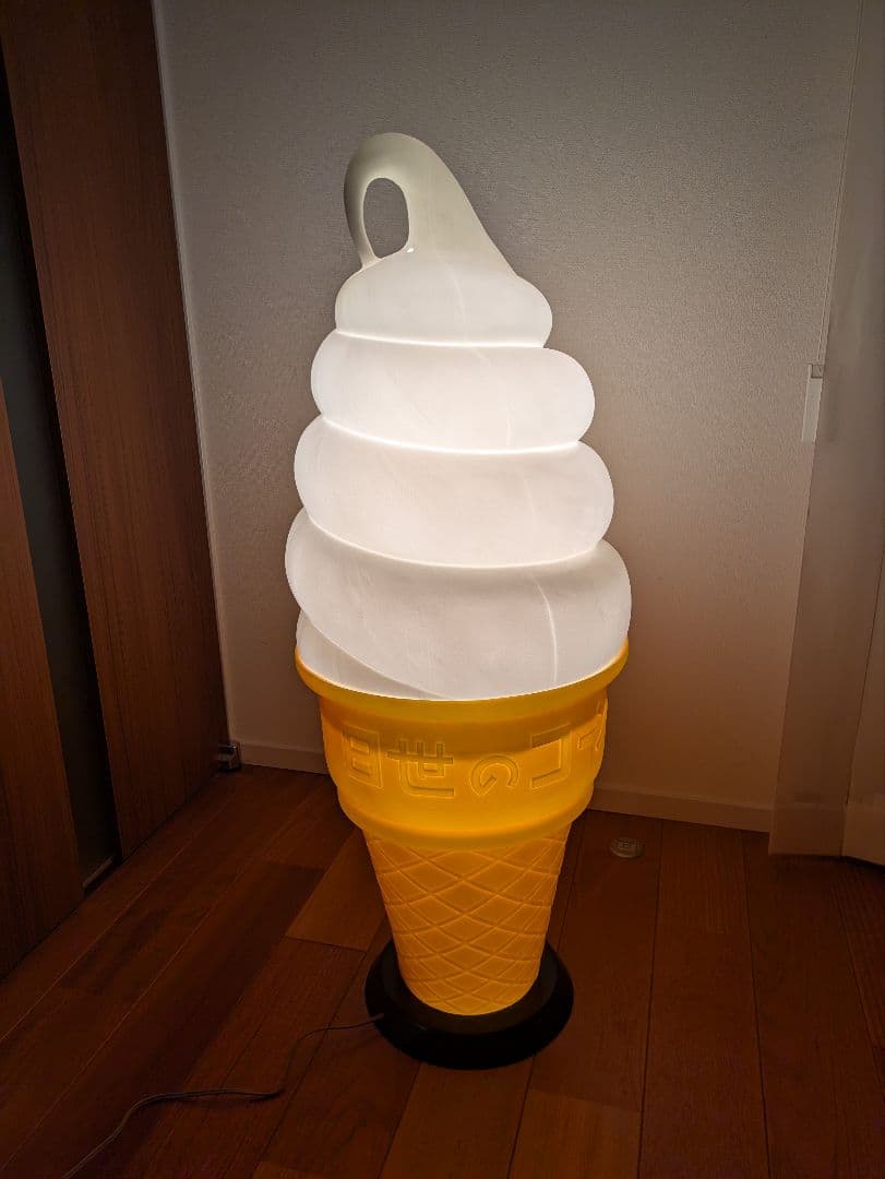 日世 ソフトクリーム看板 電飾 販促 ライト 電気 置物