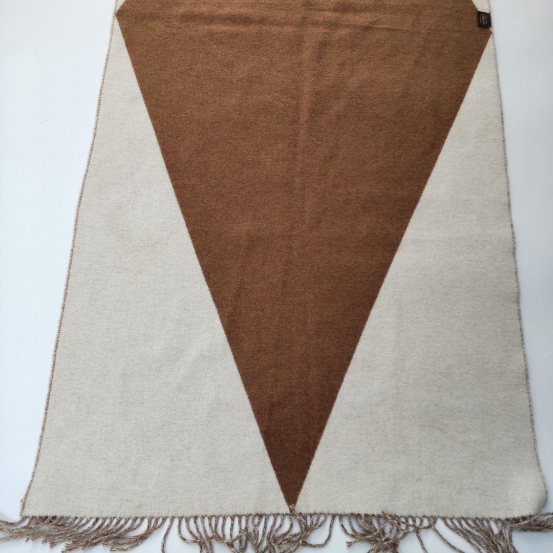 美品 20AW エルメス カザックジュアン カシミヤ100％ 大判ストール 白茶