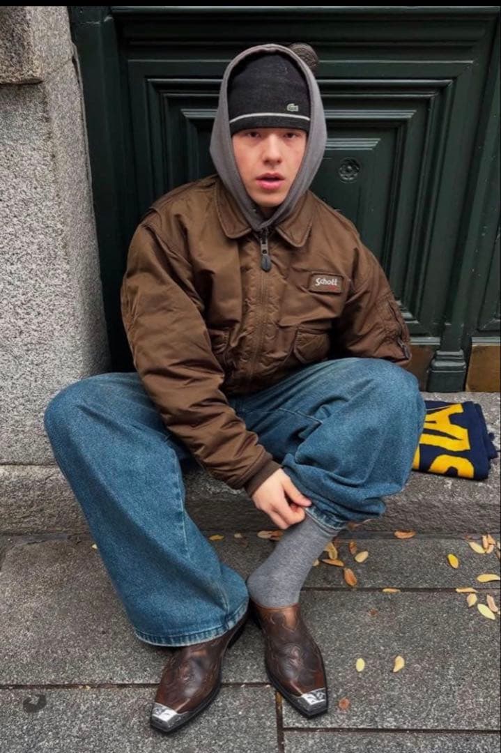 90s Schott Bros. Inc. フライトジャケッCWU-Rブラウン