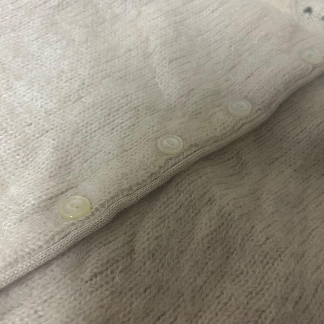ド*ム様 60s mohaircardigan クリーム 毛足普通 BRENT