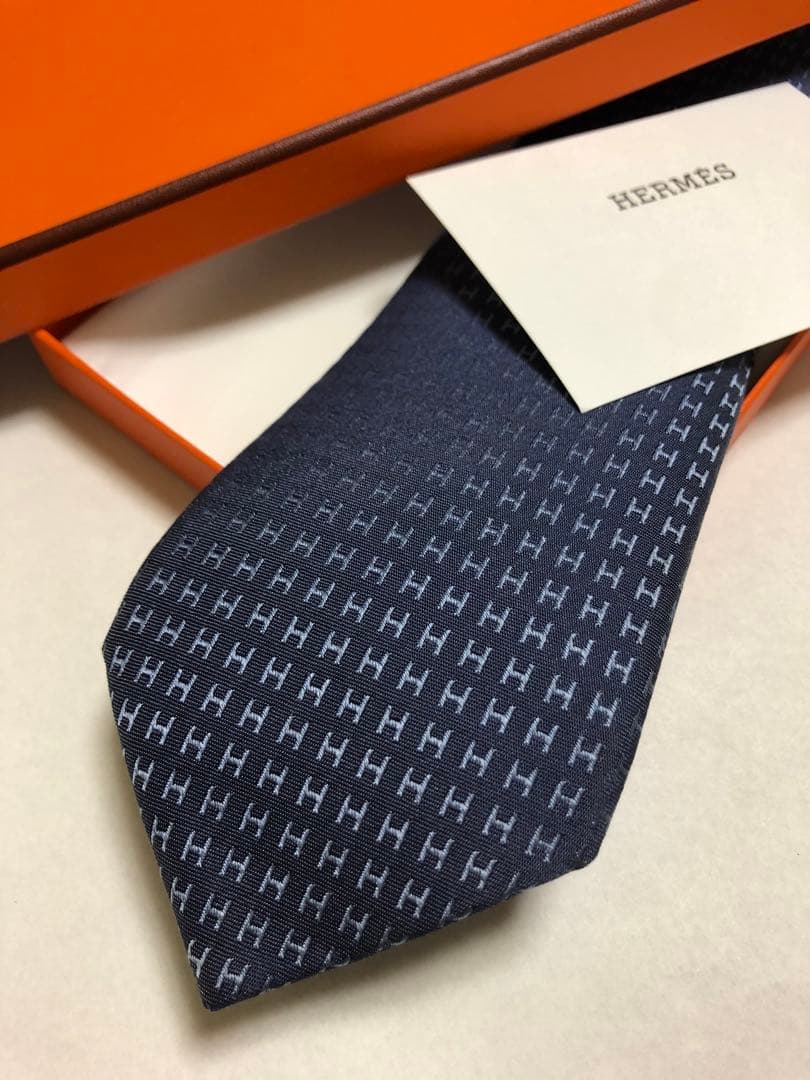 エルメス ネクタイ ［ファソネ］H柄【極美品】