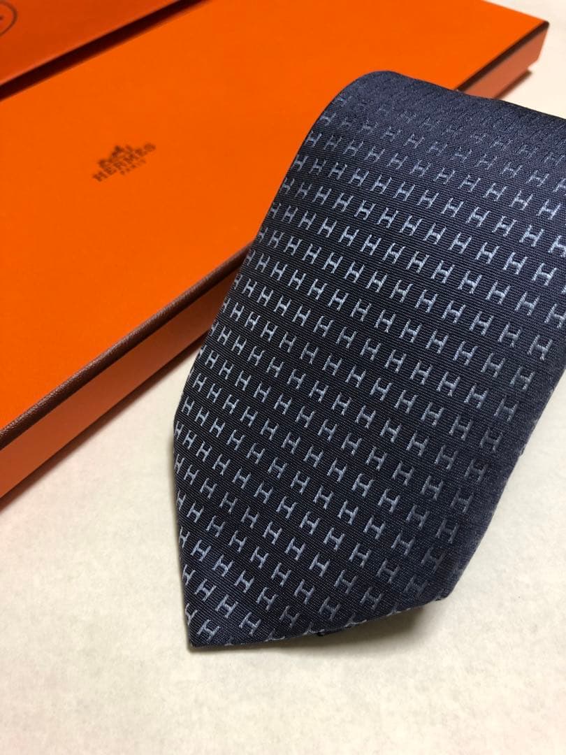 エルメス ネクタイ ［ファソネ］H柄【極美品】