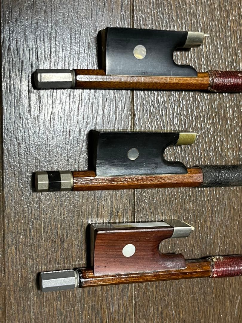 古いバイオリン弓3本　4/4用