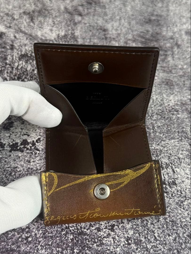 使用少　希少ゴールデンパティーヌ　ベルルッティ　オリジン　スクリット　小銭入れ