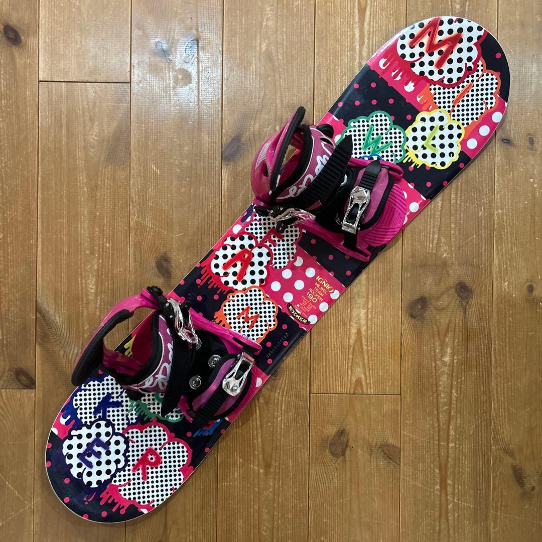 キッズスノーボードIGNIO90cm ビンデイング付 身長100～110cm