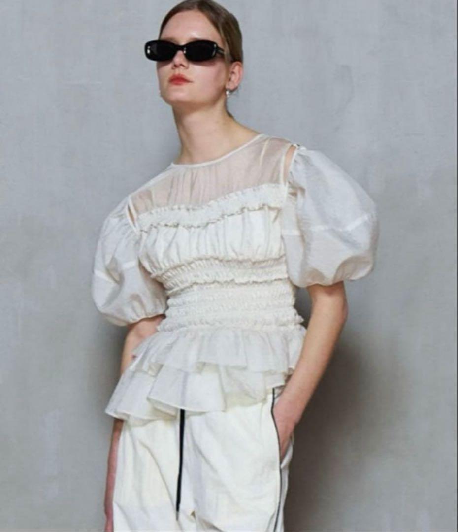 M MAISON SPECIAL フリル半袖ブラウス