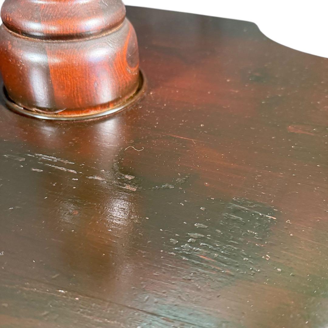 HR874 【希少】古いステンドグラスライト　照明　スタンドライト　テーブル付き