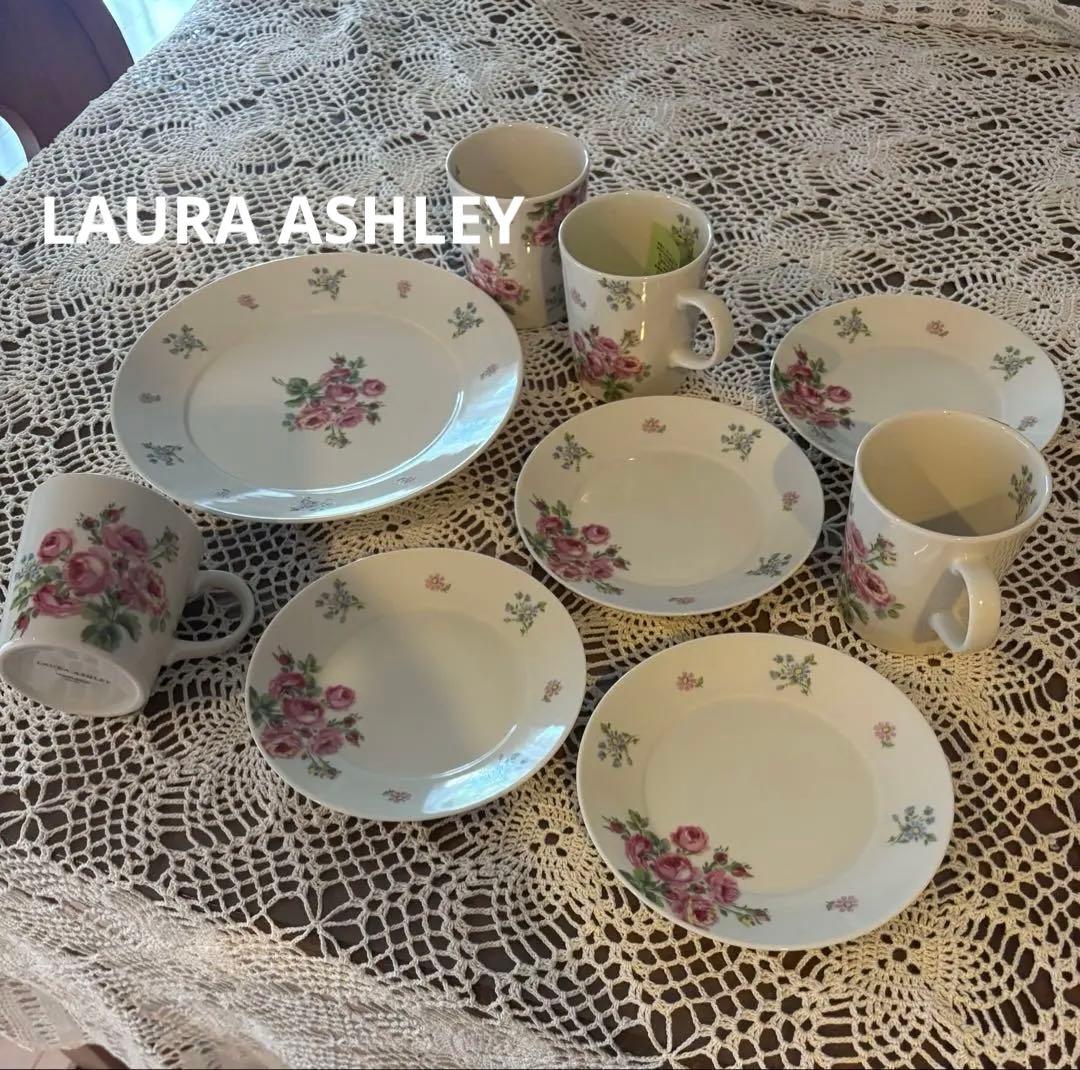 新品 未使用 LAURA ASHLEY バンチェッド 薔薇 9ピース セット