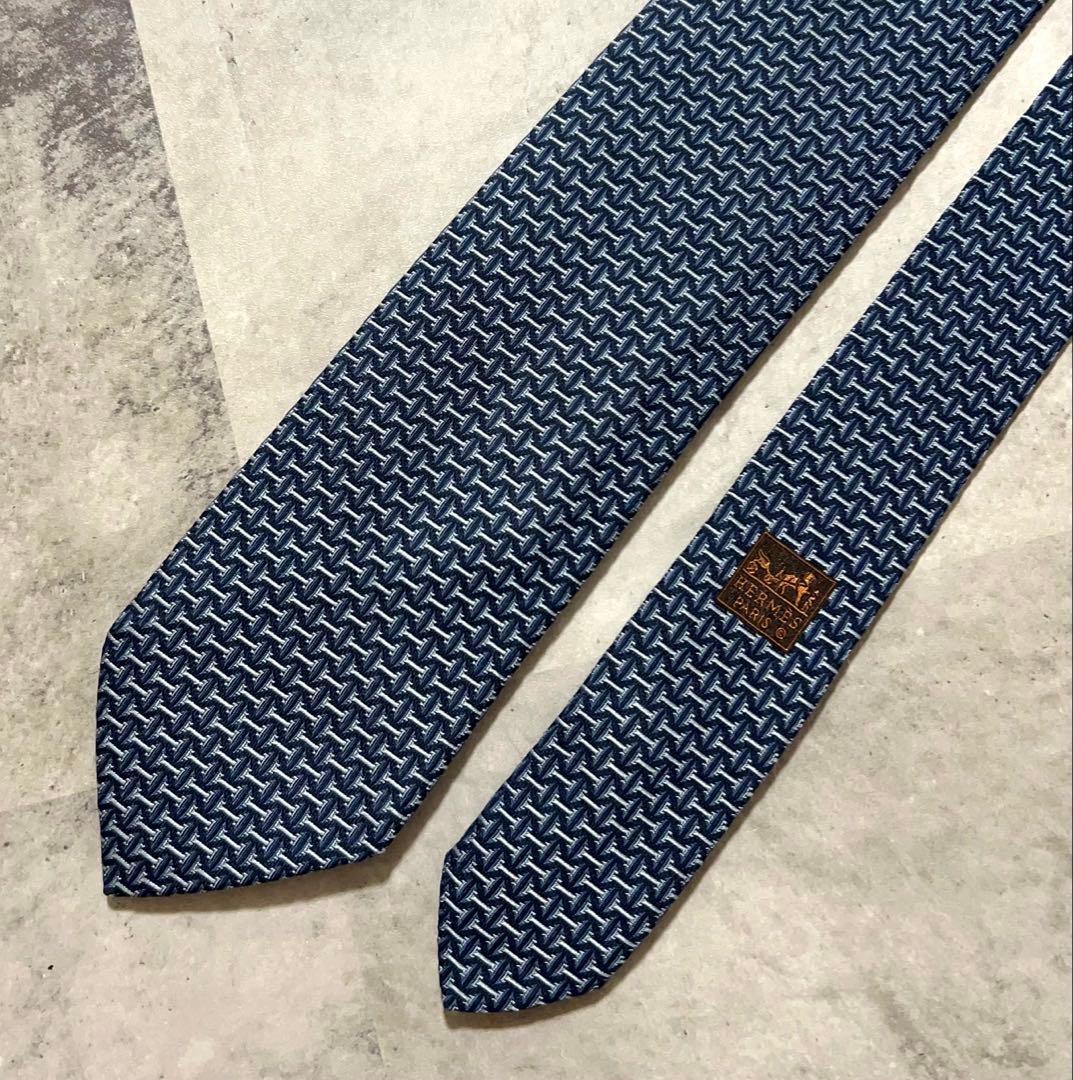 HERMES ネクタイ ハイブランド ファソネ H織り