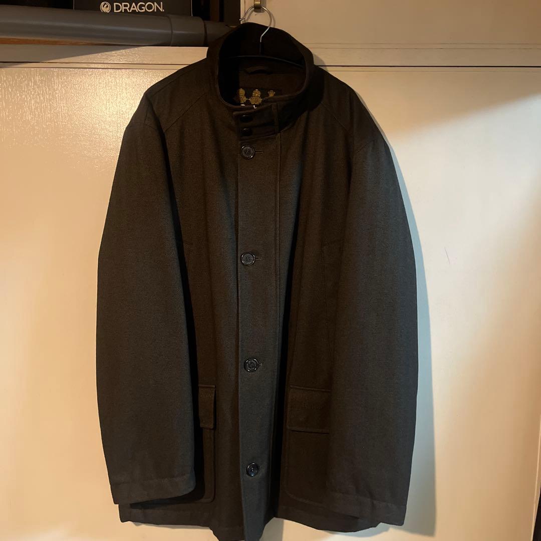 Barbour ステンカラーコート Lサイズ チャコールグレー