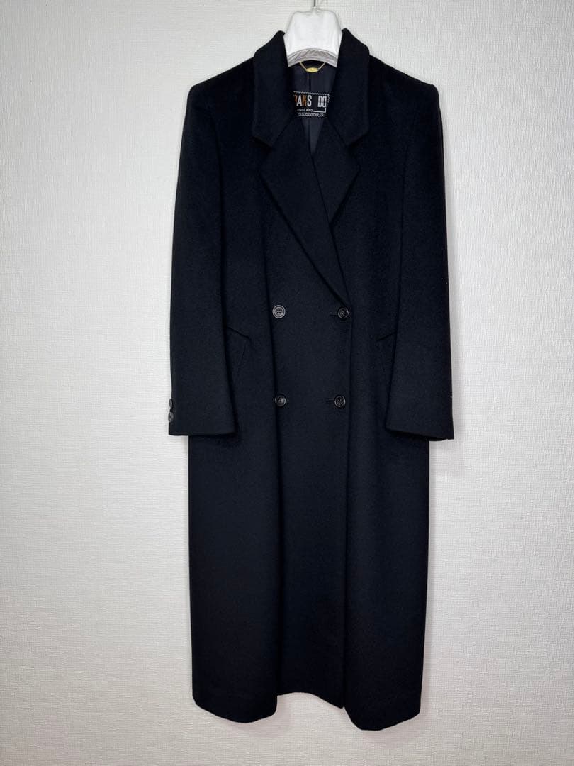 【DAKS】カシミヤウール　ダブルチェスターコート　ロングコート　Lサイズ