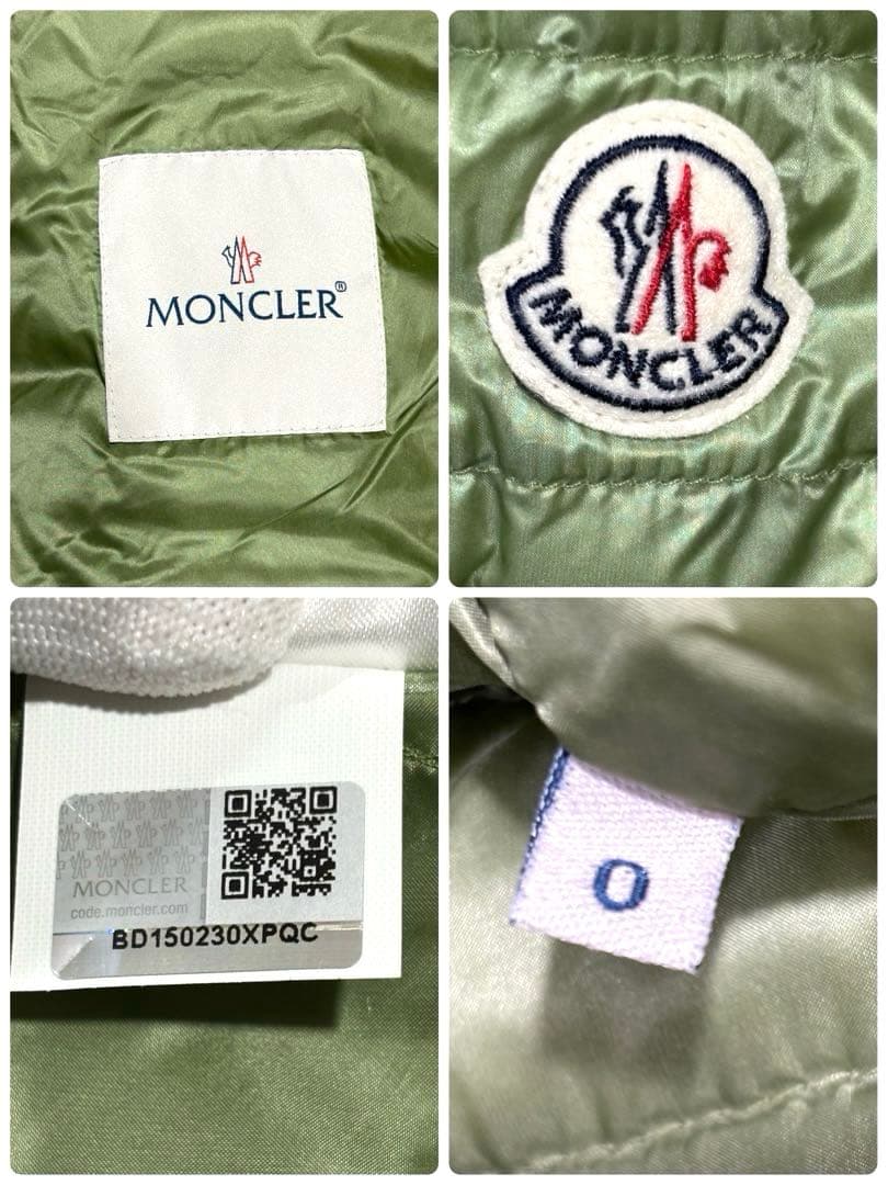 KKK モンクレール ライトダウンジャケットS フード　ドローコード付き