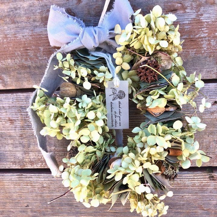 ユーカリ紫陽花ガーランド