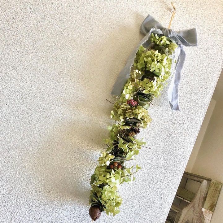 ユーカリ紫陽花ガーランド