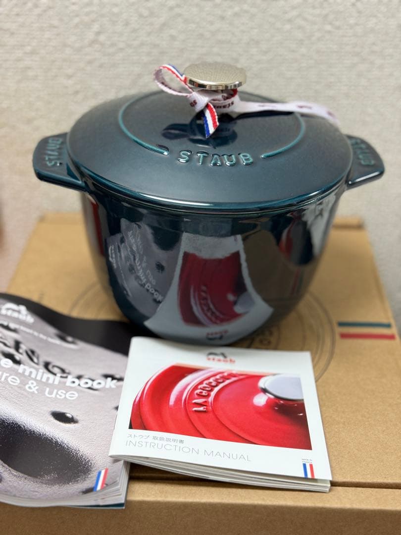 新品☆ストウブ ラ ココット de GOHAN ラメール M 16㎝ 真鍮ノブ