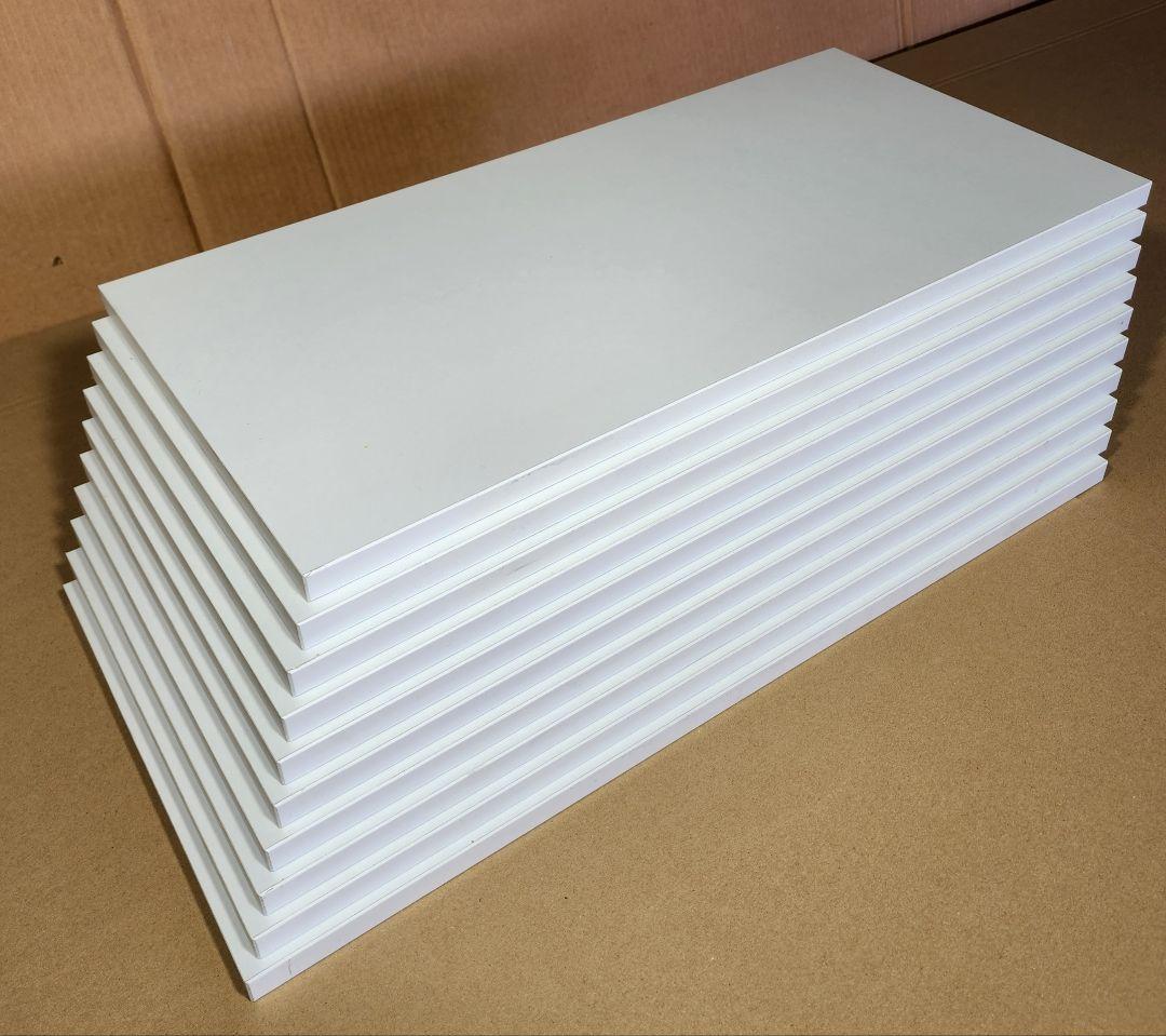 w600用 棚板 ホワイト パーチクル化粧素材(567×277×16㎜)×10枚