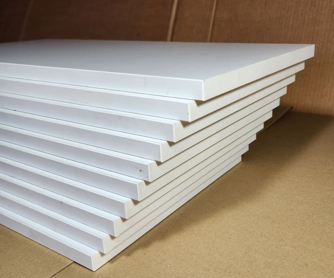 w600用 棚板 ホワイト パーチクル化粧素材(567×277×16㎜)×10枚